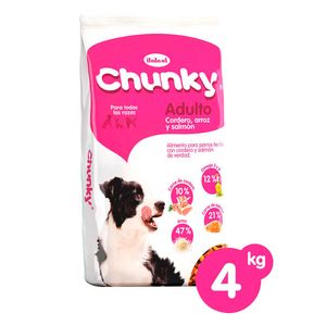 Alimento perro Chunky cordero arroz y salmón x 4kg