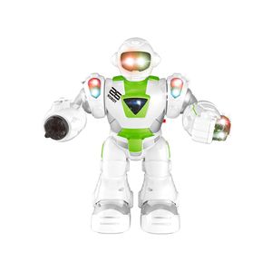 Robot lanzador megabot blanco toy logic