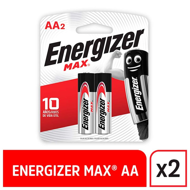 Pila Alcalina AA Energizer Max x2und - Tiendas Jumbo