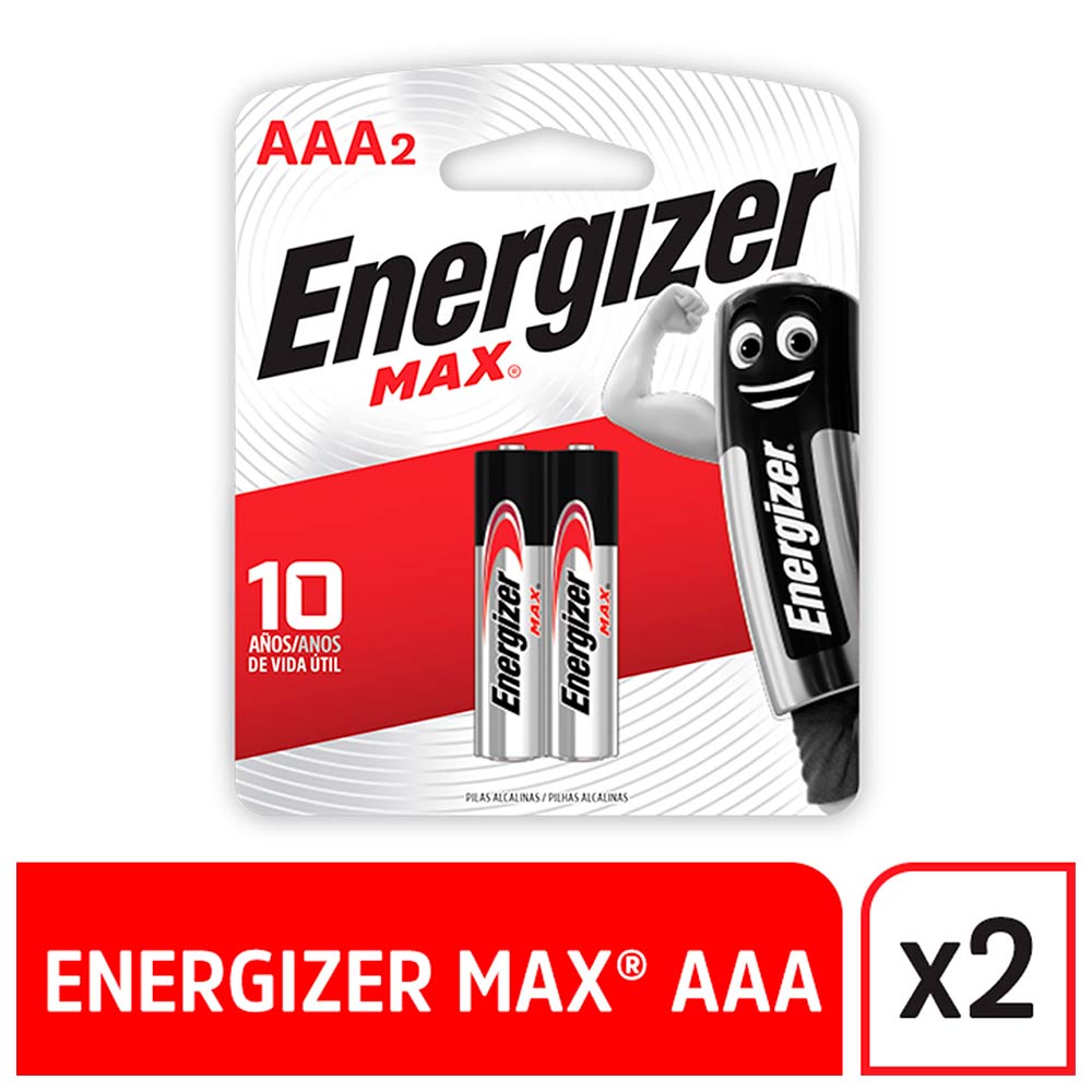 Pila Alcalina AAA Energizer Max x2 und - Tiendas Metro