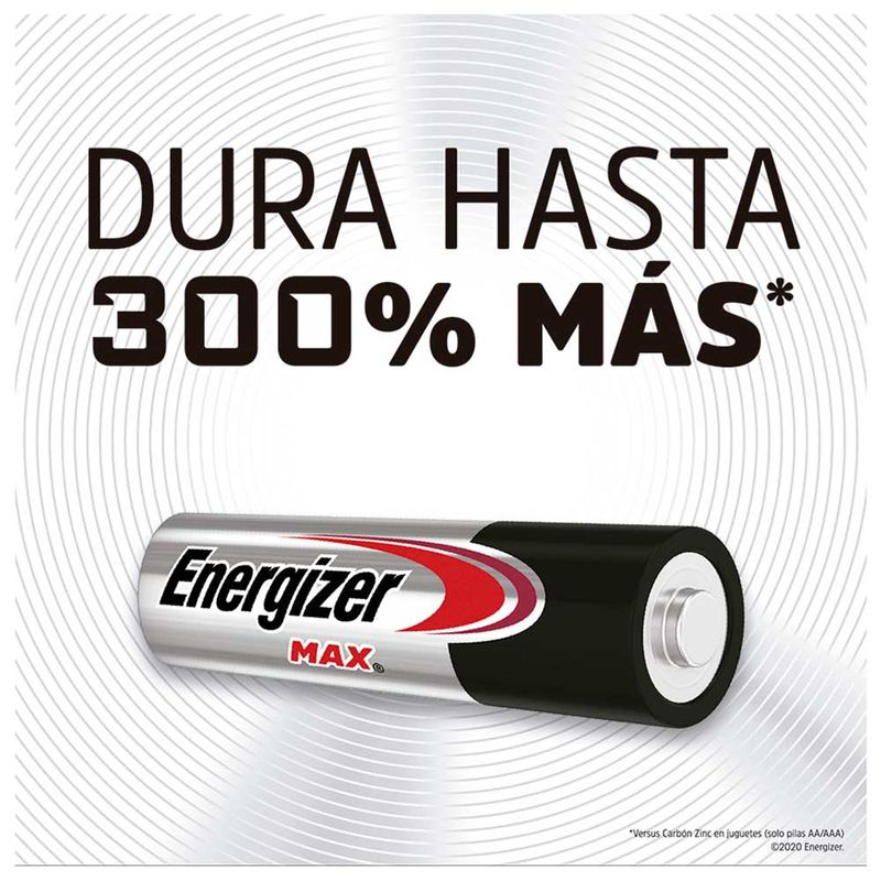 Pila Alcalina AAA Energizer Max x2 und - Tiendas Jumbo