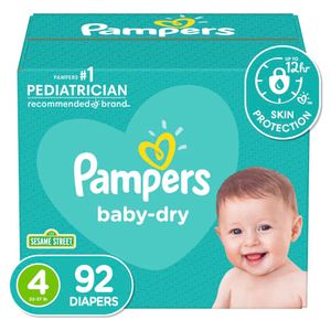 Pañales Pampers Baby-Dry Etapa 4x 92 Unidades
