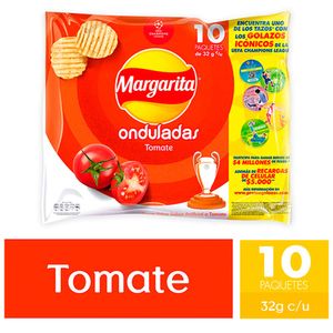 Papas fritas Margarita Onduladas tomate x10und x320g