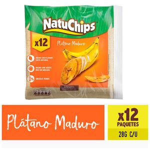 Plátano Maduro 100% Natural Natuchips 12 Und x 336g