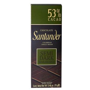 Chocolate 53% Cacao Semioscuro Santander x 70 G.