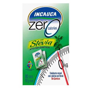 Azúcar Incauca Zero calorías Stevia 80 sobres x160g