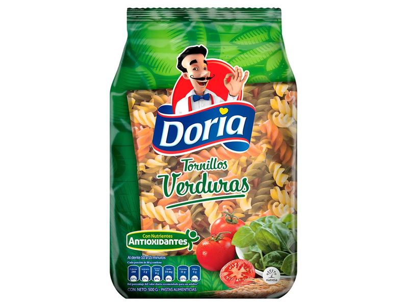 Pasta Tornillos Verduras Doria x 500 g. - Tiendas Jumbo