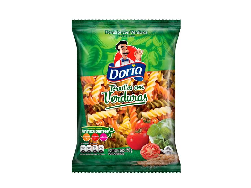 Pasta Tornillos Verduras Doria x 250 g. - Tiendas Metro