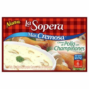 Crema La Sopera pollo y champiñones x90g