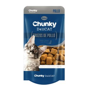 Alimento para gato Chunky delicat trozos de pollo x80g