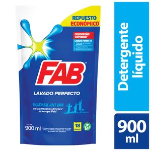 Detergente Fab liquido Doy Pack X 900ml