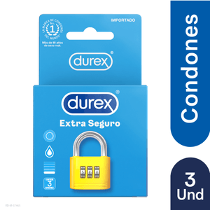 Condones Durex Extra Seguro x 3 und
