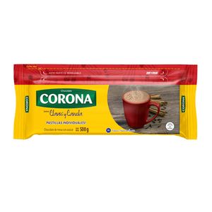 Chocolate Corona clavos y canela resellable 16und x500g
