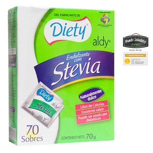 Endulzante Aldy con Stevia 70 sobres x70g