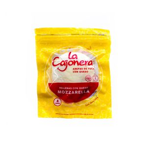Arepa de yuca La Cajonera rellena de queso mozzarella x 350 g