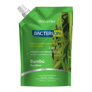 Jabón líquido Bacterion bambú doy pack x 1000 ml