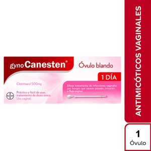 Tratamiento Gynocanesten óvulo blando 1 día x 500 mg