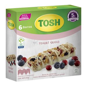 Barra cereal Tosh frutas del bosque yogurt griego x 6unds x 162g