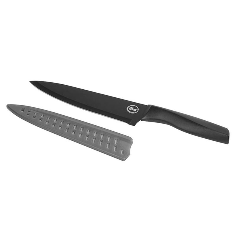 Cuchillo Cocina Medio Golpe 20Cm Ivo Solo Negro Inox