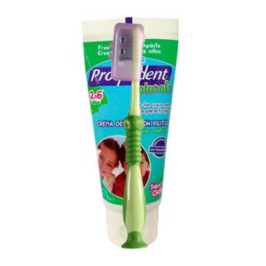 Crema dental Proquident natural niños chicle x 75 ml gratis  cepillo