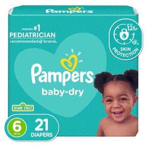 Pañales Pampers Baby-Dry Etapa 6 x21Und