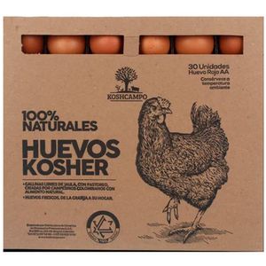 Huevos AA rojos Koshcampo Kosher x30und