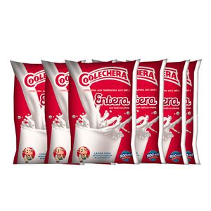 leche larga vida Coolechera entera Six pack x 900 ml