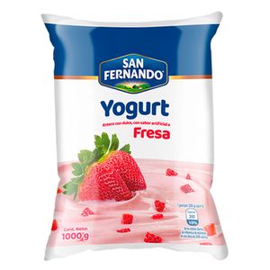 Yogurt San Fernando fresa bolsa x1000g