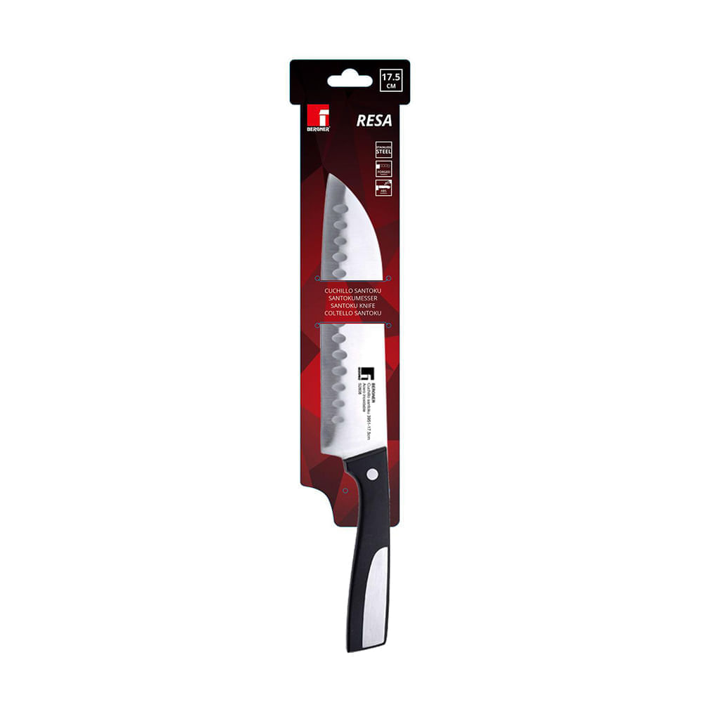 Cuchillo santoku 17.5 cm acero inoxidable bergner