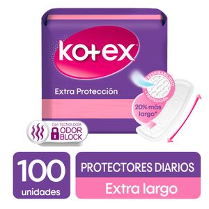 Protector kotex extra proteccion largo x100und