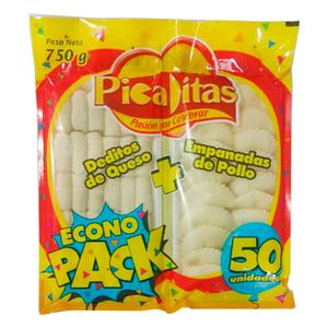Econopack Picaditas 30 deditos de queso + 20 empanadas x750g