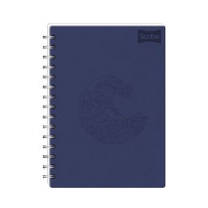 Cuaderno Argollado Pasta Dura 95 Cuero Masculino 80 Hojas Cuadriculado Scribe