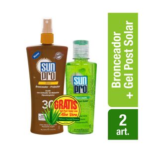 Bronceador Sun Pro aceite 30spf x220ml + gel aloe