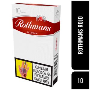 Cigarrillo Rothmans Rojo Cajetilla x10 unidades