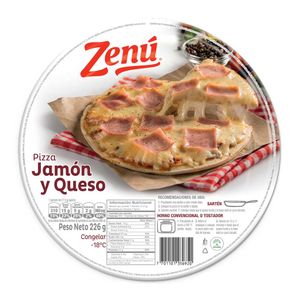 Pizza zenu jamon queso x226g