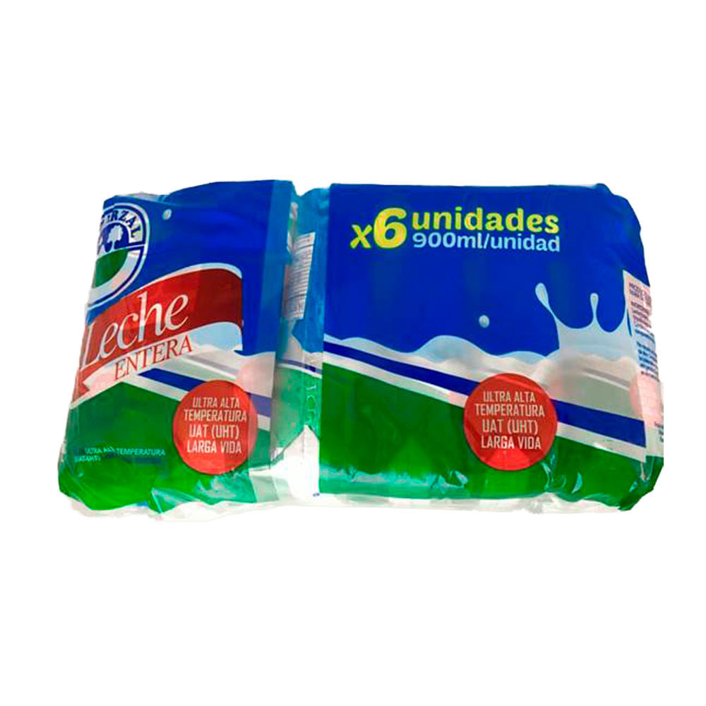 Leche entera El Zarzal x6und x900ml Tiendas Jumbo