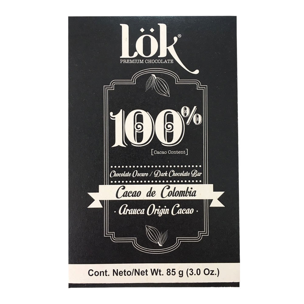 Chocolate Lok 100 Cacao x85g Tiendas Jumbo