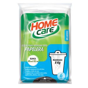 Bolsa blanca para reciclar Home Care 48 x52 cm x6 und
