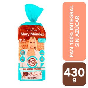 Pan Fitcook by Mary Mendez intgral coco sin lacteo x 430 g