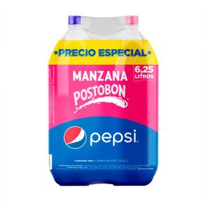 Gaseosa Postobon manzana+ Pepsi x3.125l c-u