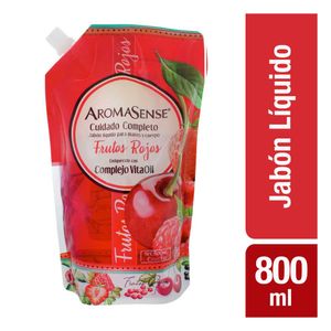 Jabón liquido Aromasense frutos rojos doy pack x800ml