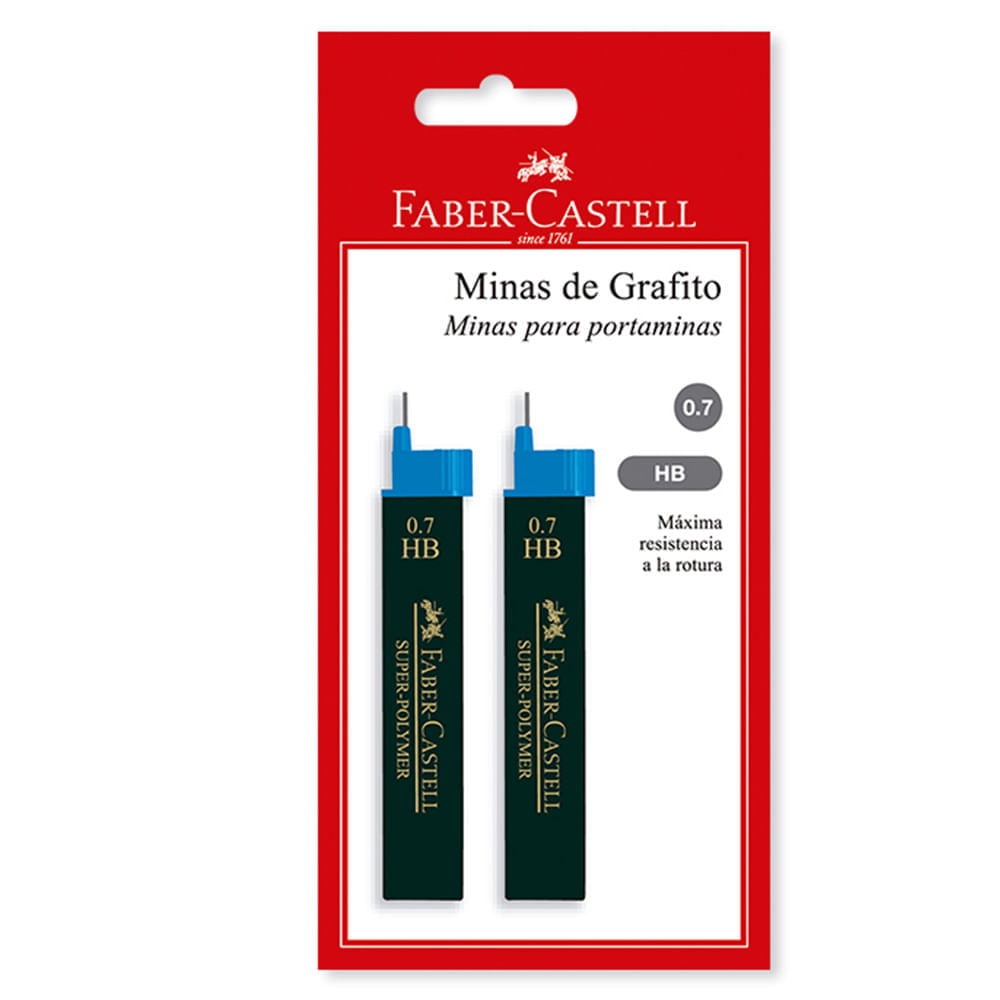 Minas 0.7 HB Faber Castell x12 – Mercacolegios