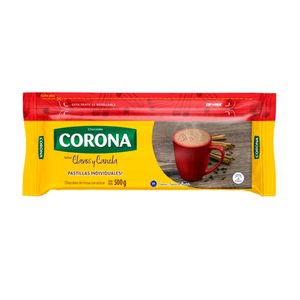 Chocolate Corona clavos y canela resellable 20 pastillas x500g