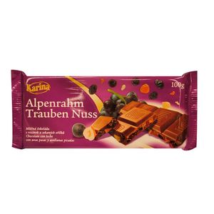Tableta Chocolate Pasas Y Avellana Karina X 100g