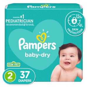 Pañales Pampers Baby-Dry Etapa 2x 37 Unidades