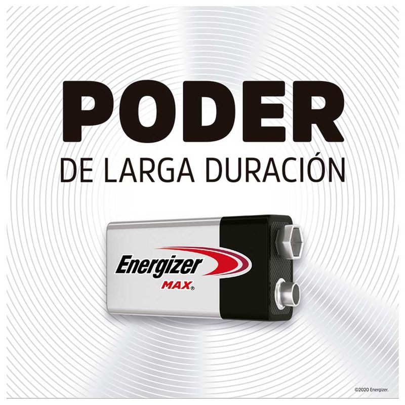 Batería alcalina 9V Max Energizer