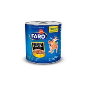 Alimento húmedo Faro en lata para perros cachorros sabor a carne x280g