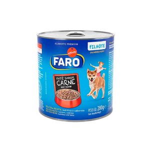 Alimento húmedo Faro en lata para perros adultos sabor a carne x280g