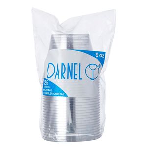 Vaso plástico x 9 oz tras Darnel paquete x 25 und