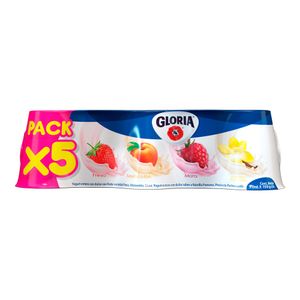 Yogurt Gloria surtido x 5 und x 150 g c-u